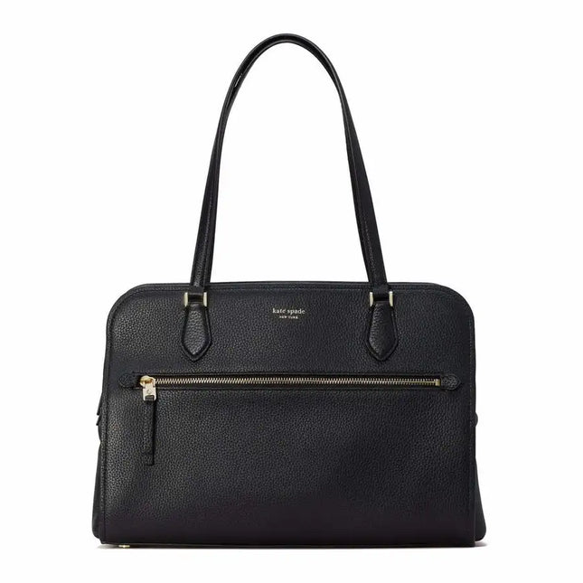 Kate Spade Women's Polly Work Tote Black Pebbled Leather Bag