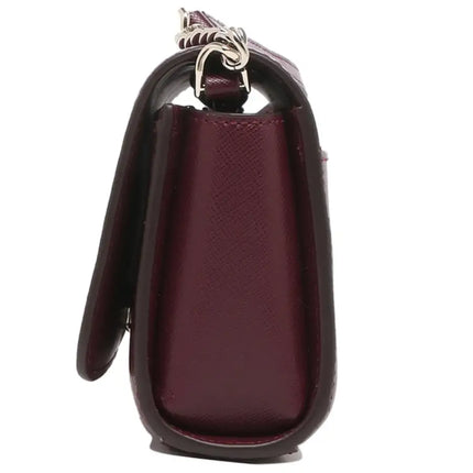 NEW Kate Spade Brown Cherrywood Staci Small Flap Crossgrain Leather Crossbody Bag