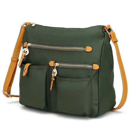 MKF Collection Serena Color-Block Nylon Women Shoulder Bag by Mia K