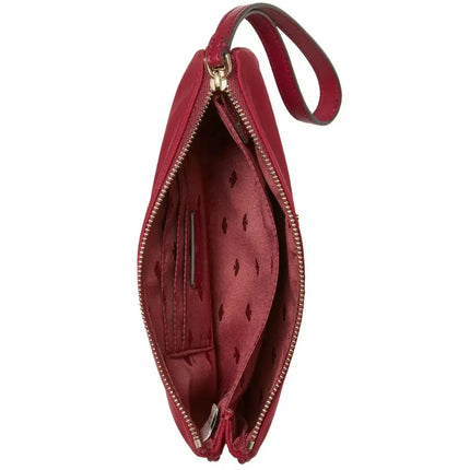 NEW Kate Spade Red Cranberry Cocktail Chelsea Medium Nylon Wristlet Pouch Clutch Bag