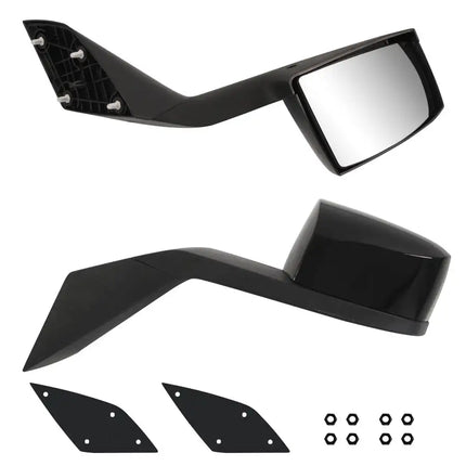 LEAVAN Black Hood Mirrors Pair For Volvo VNL 2004-2017 Truck Left and Right Side