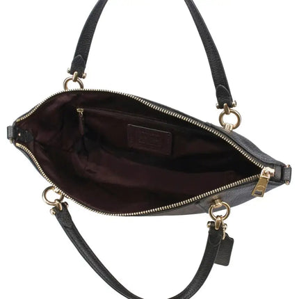 NEW Coach Black Kacey Satchel Monogram Signature Canvas Crossbody Shoulder Bag