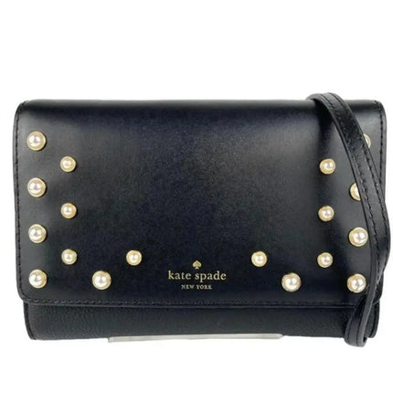 NEW Kate Spade Black Serrano Place Pearl Summer Leather Crossbody Bag