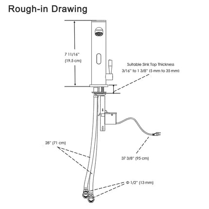 1 Hole Faucet/CHR Sensor Hot/Cold