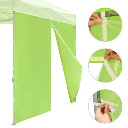 10x10ft EZ Canopy Gazebo Zipper Side Wall/Bright Green