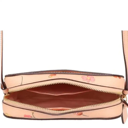 NEW Coach Pink Mini Mystical Floral Print Canvas Camera Crossbody Bag