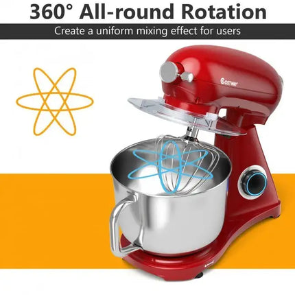 7 Quart 800W 6-Speed Electric Tilt-Head Food Stand Mixer