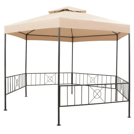 Garden Marquee Gazebo Pavilion Tent Beige 127.2"x104.3"