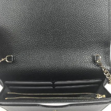 NEW Gucci Black Soho Disco Leather Wallet on Chain Crossbody Shoulder Bag