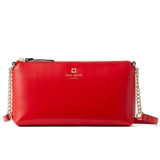 NEW Kate Spade Lacquer Red Weller Street Declan Leather Crossbody Bag