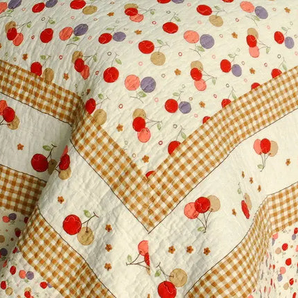 [Astral] Cotton 3PC Vermicelli-Quilted Printed Quilt Set (Full/Queen Size)