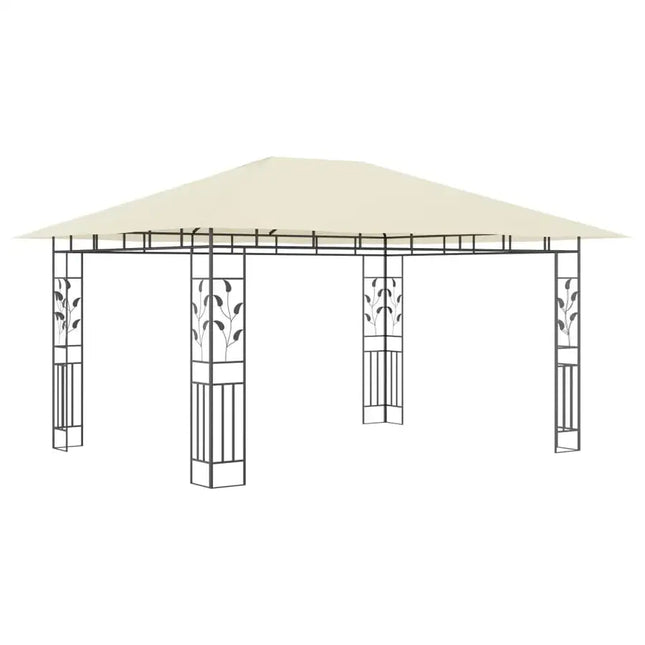 Gazebo with Mosquito Net 13.1'x9.8'x9' Cream 180 g/m2