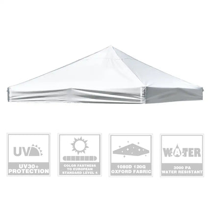 TRUE 10X10ft EZ Pop Up Canopy Folding Gazebo/White
