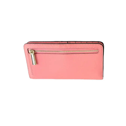 NEW Kate Spade Pink Peach Nectar Refined Grain Leather Large Slim Wallet Clutch Bag