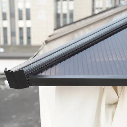 10x12 Hardtop Gazebo,UV 50+ Outdoor Canopy with Mosquito Netting and Curtains, Outdoor Shelter