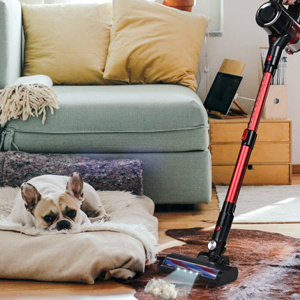 Aspiradora inalámbrica, Whall 25 kPa de succión 4 en 1, aspiradora de varilla inalámbrica plegable, motor sin escobillas de 200 W, tiempo de ejecución de 40 minutos, aspiradora de mano liviana para el hogar, piso duro, alfombra, pelo de mascotas