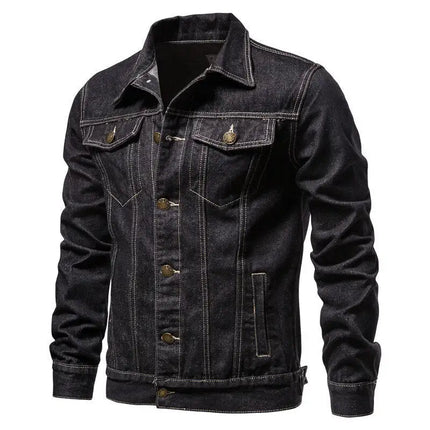 Men's Denim Jacket Casual Button Down Jeans Coat