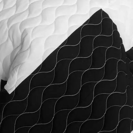 [Wilderness Trip] 3PC Vermicelli-Quilted Patchwork Quilt Set (Full/Queen Size)