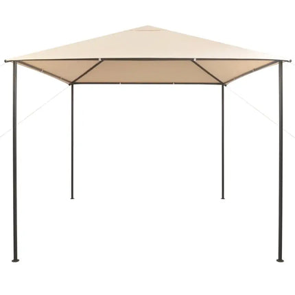 Gazebo Pavilion Tent Canopy 118.1"x118.1" Steel Beige