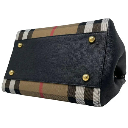 NEW Burberry Multicolor House Check Canvas Shoulder Bag