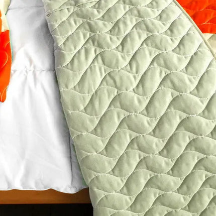 [Dream Catcher] 3PC Vermicelli-Quilted Patchwork Quilt Set (Full/Queen Size)