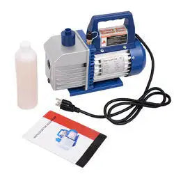 Single Stage 1/3HP 4CFM Rotary Vane Deep Vacuum Pump HVAC AC Air Tool R134 R410a