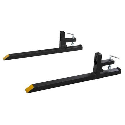 Heavy-Duty Forklift Pallet Forks with Inclinable Base, 2000 lbs Capacity for Tractor or Loader, Black XH