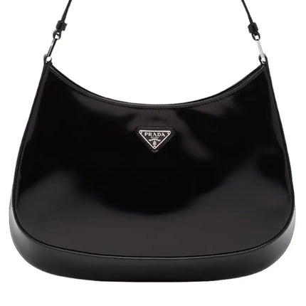 NEW Prada Black Cleo Leather Hobo Shoulder Bag