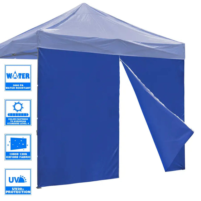 10x10ft EZ Canopy Gazebo Zipper Side Wall/Blue