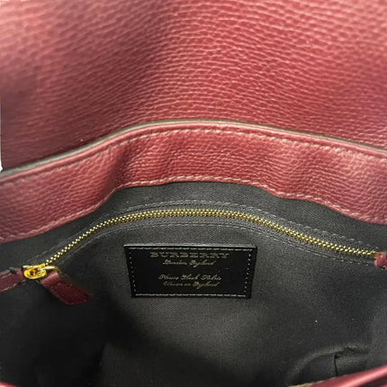 NEW Burberry Burgundy Small Camberley House Check Leather Crossbody Bag