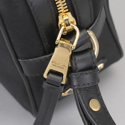 NEW Prada Beige Black Jacquard Canvas Crossbody Shoulder Camera Bag - Vickie Lynn's