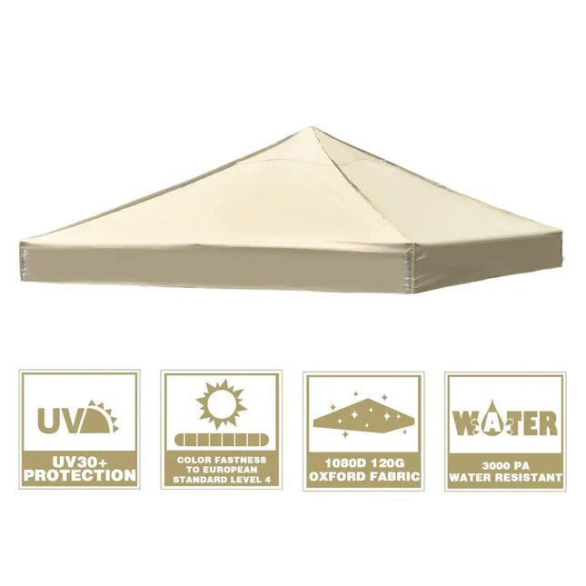 10X10ft EZ Pop Up Canopy Replacement Top/Beige - Vickie Lynn's