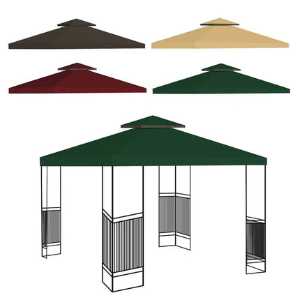 10'x10' Gazebo Canopy Top Replacement 2 Tier Patio Pavilion Cover UV30 Sunshade - Vickie Lynn's