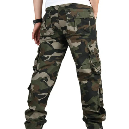 Men's Casual Military Pants Camo Cargo Work Pants Trousers - Vickie Lynn's
