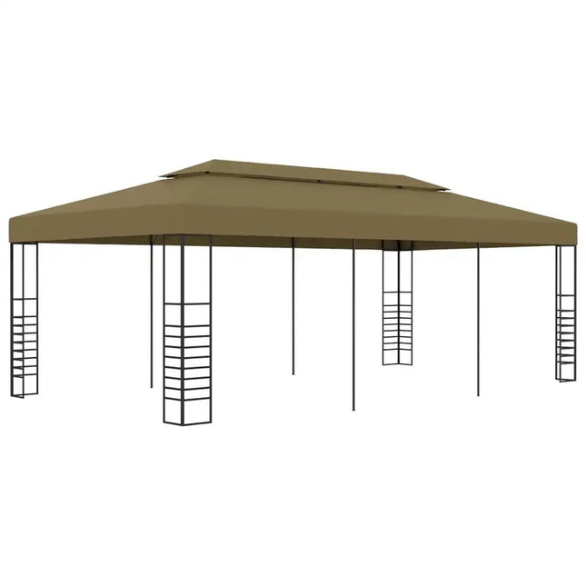 Garden Gazebo 236.2"x118.1"x106.3" Taupe 180 g/m?