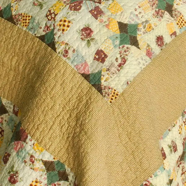 [Autumn in Countryside] Cotton 3PC Vermicelli-Quilted Printed Quilt Set (Full/Queen Size)