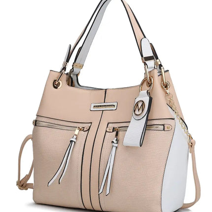 MKF Collection Sofia Tote Handbag with Keyring Vegan Leather For Women by Mia k