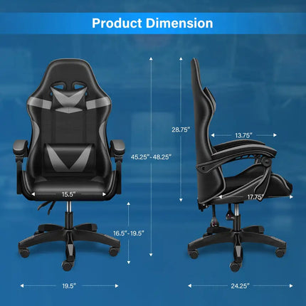 Racing Style Nylon Seats Office Chair Gaming Chair With Sturdy Metal Base,Abjustable Height and Back