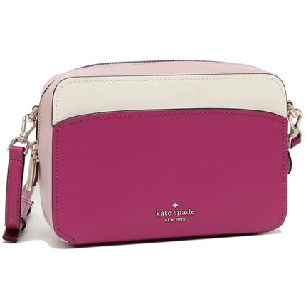 NEW Kate Spade Pink Multi Lauryn Colorblock Leather Camera Crossbody Bag