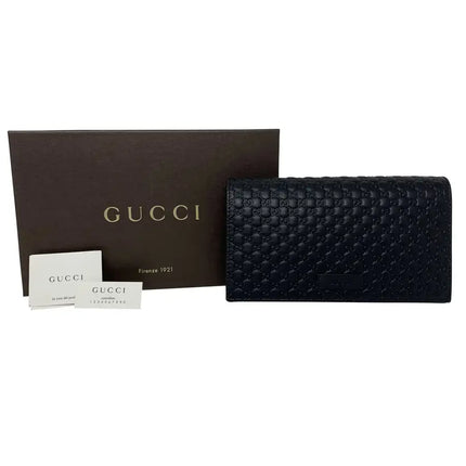 NEW Gucci Black Micro GG Guccissima Crossbody Wallet Bag Purse