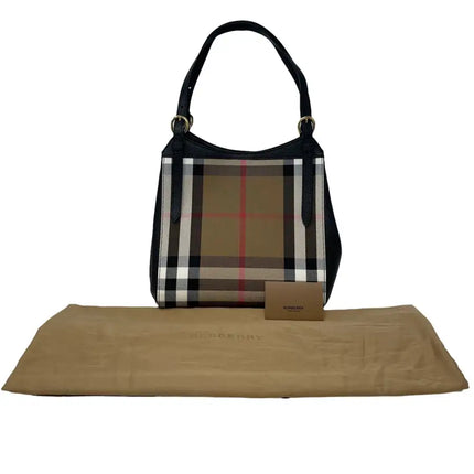 NEW Burberry Multicolor House Check Canvas Shoulder Bag