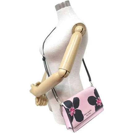 NEW Kate Spade Serendipity Pink Multi Cameron Grand Floral Convertible Leather Crossbody Shoulder Bag