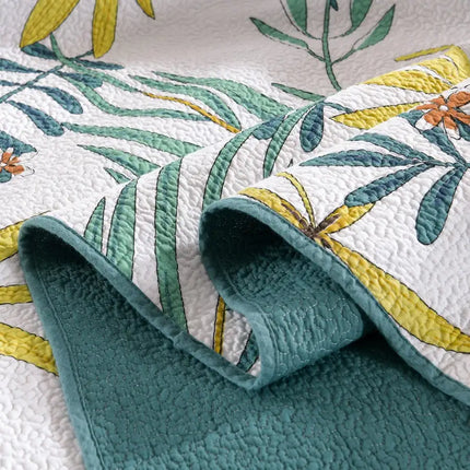 Juego de edredón de algodón de 3 piezas, colcha reversible, juego de colcha ligera para cama tamaño Queen/completo durante todas las estaciones