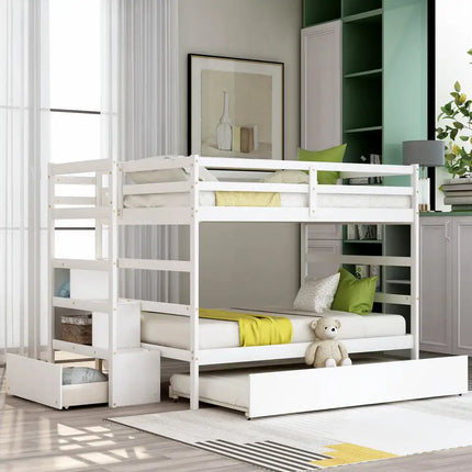 Full over Full Bunk Bed with Twin Size Trundle