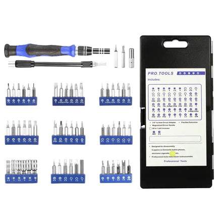 Precision Screwdriver Bits Set 59 in 1 with 56Pcs Magnetic Bits Flexible Shaft Professional Electronics Repair Tool Kit