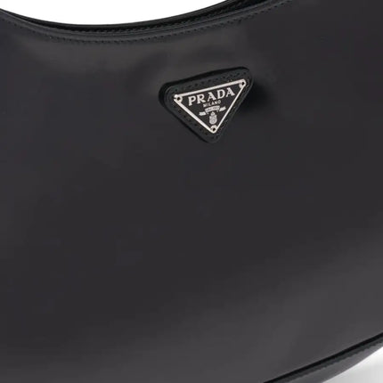 NEW Prada Black Cleo Leather Hobo Shoulder Bag