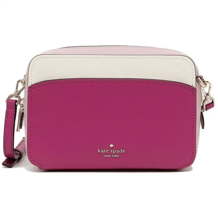NEW Kate Spade Pink Multi Lauryn Colorblock Leather Camera Crossbody Bag