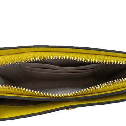 NEW Tory Burch Yellow Golden Pear Emerson Leather Wristlet Pouch Clutch Bag