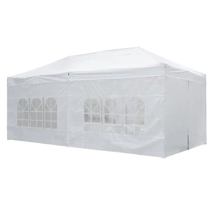10X20ft EZ Pop Up Canopy Folding Gazebo/White - Vickie Lynn's