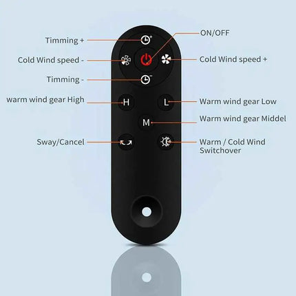 Heater and Cooler Fan, 120 ° Oscillating Bladeless Fan 32 inch Electric Heater ,with Remote Control,Air Circulator Fan
